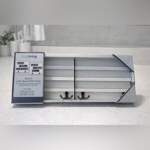 True Living Set of 2 Letter Boards with Hooks – Includes Letters & Characters